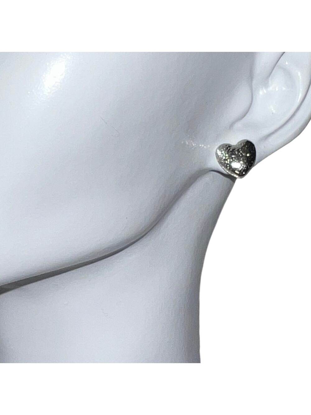 Silver tone Heart Earrings